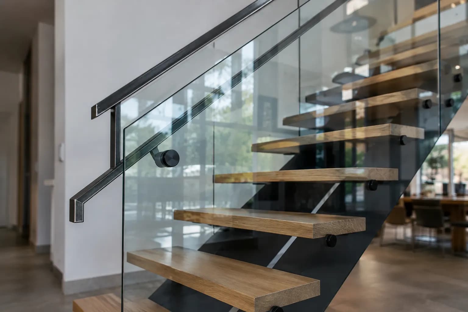 Tempered Glass — premium staircase material used by RiseOnStairs
