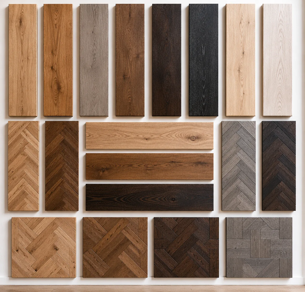Wide plank hardwood flooring in a bright living room
